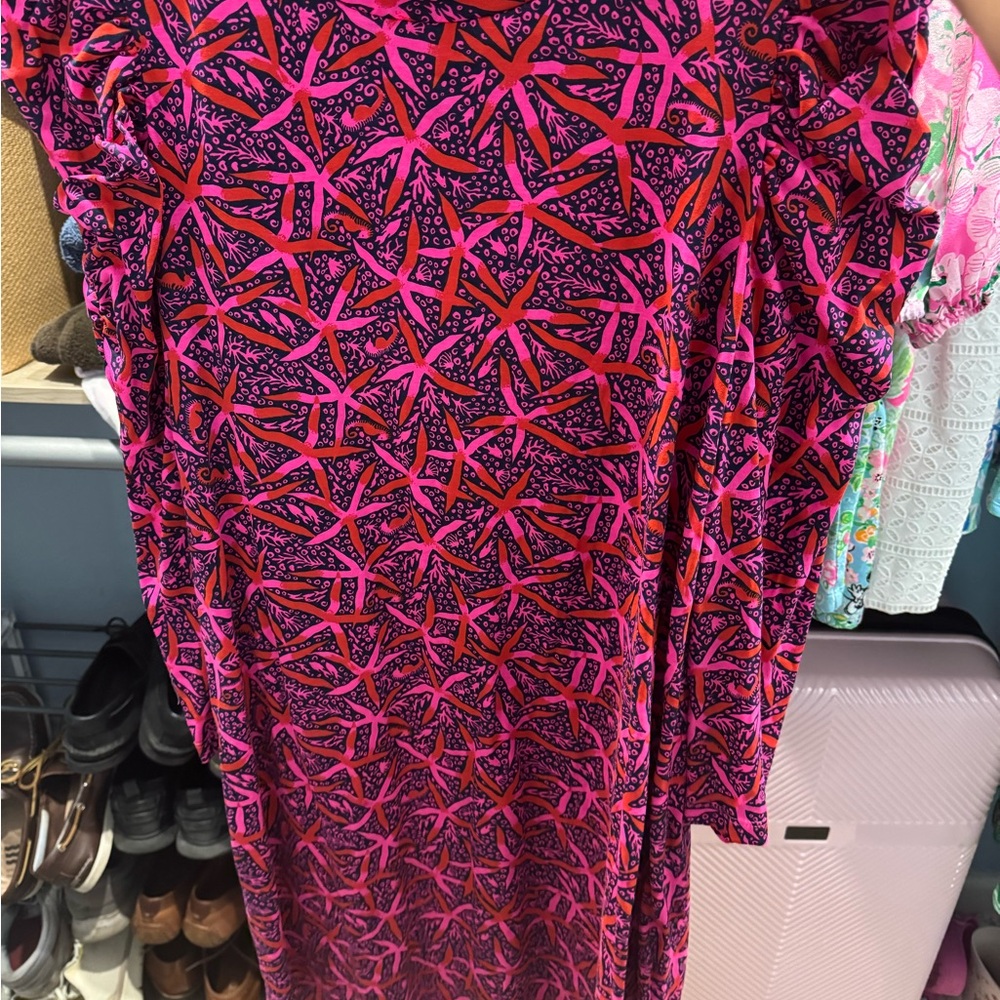 Vibrant Starfish Pattern Dress